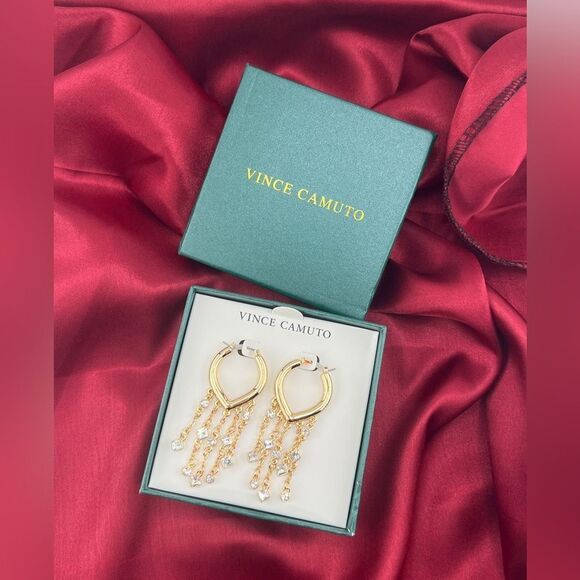 Vince Camuto Gold and Silver Dangle Earrings - Picture 2 of 4